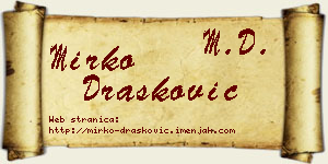 Mirko Drašković vizit kartica